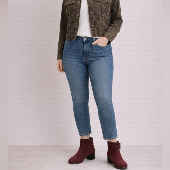 Mephisto Burgundy Suede Ankle Boots with Buckle